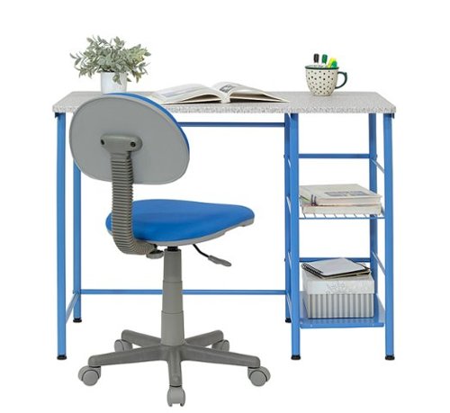

Calico Designs - Study Zone II Student Desk and Task Chair 2 Piece Set - Blue