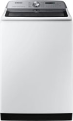Samsung - 5.2 cu. ft. Large Capacity Smart Top Load Washer with Super Speed Wash - White - Front_Standard