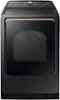 Samsung - 7.4 Cu. Ft. Smart Electric Dryer with Steam Sanitize+ - Brushed Black-Front_Standard