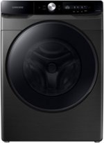 Samsung - 4.5 cu. ft. Large Capacity Smart Dial Front Load Washer with Super Speed Wash - Brushed black - Front_Standard