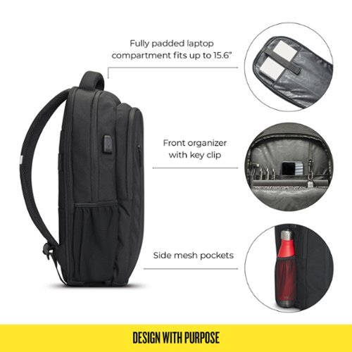 Solo New York Re:Define Recycled Backpack - Black WORLDWIDE DELIVERY