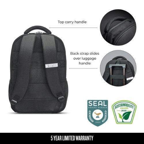 Solo New York Re:Define Recycled Backpack - Black GLOBAL SHIPPING