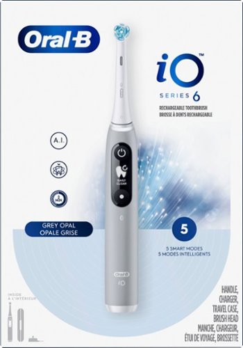 Oral-B iO Series 6 Electric Toothbrush with Replacement Brush Head - Grey GLOBAL SHIPPING