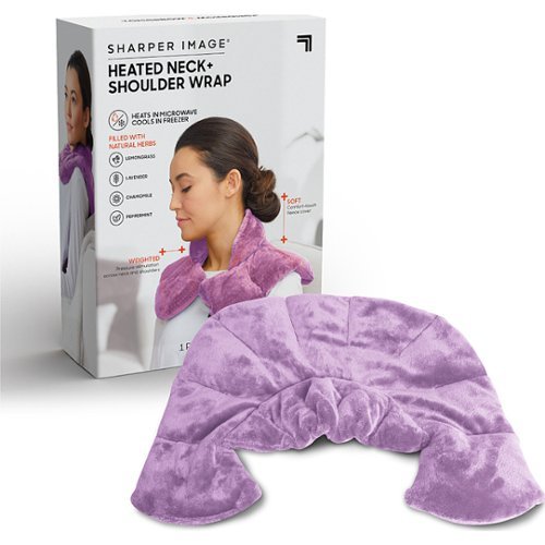 Sharper Image - Neck and Shoulder Massage Body Wrap - Purple-Front_Standard 