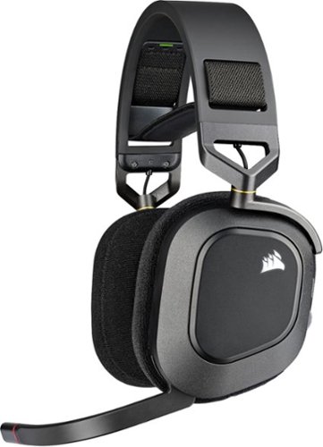 CORSAIR - HS80 RGB WIRELESS Dolby Atmos Gaming Headset for PC, PS5, and PS4 with Broadcast-Grade Omni-Directional Microphone - Carbon