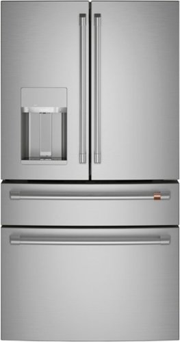 CafÃ© - 22.3 Cu. Ft. 4-Door French Door Counter-Depth Smart Refrigerator, Customizable - Stainless Steel