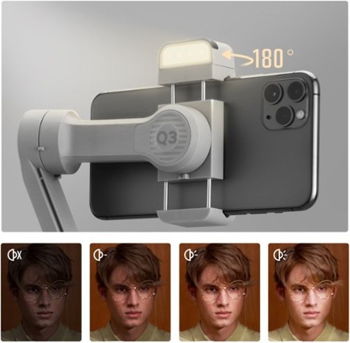 Zhiyun Smooth Q3 Folding 3-Axis Gimbal Stabilizer for Smartphones with Built-in LED Video Light and Detachable Tri-pod Stand - Gray BUY IN JAPAN