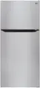Front. LG - 23.8 Cu. Ft. Top Freezer Refrigerator with Internal Water Dispenser - Stainless Steel.