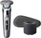 Philips Norelco - 9500 Rechargeable Wet/Dry Electric Shaver with Quick Clean, Travel Case, and Pop up Trimmer - Silver-Angle_Standard