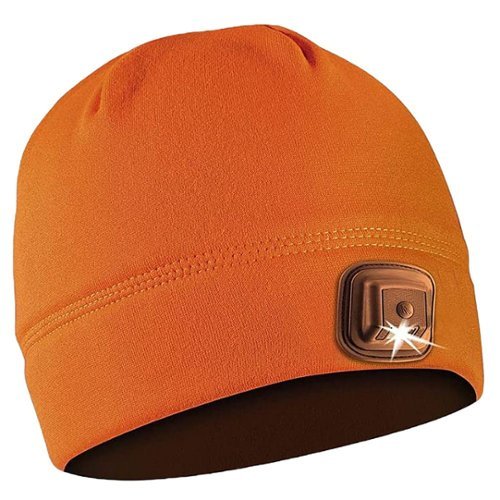 Panther Vision - POWERCAP 3.0 70 Lumens Rechargeable Fleece LED Lighted Headlamp Beanie - Blaze Orange