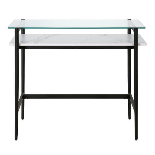 Camden&Wells - Eaton 36" Desk - Blackened Bronze/Faux Marble