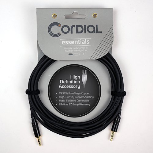 Cordial - Essentials Series 5-Foot Balanced 1/8 inch (Mini Plug) Cable - Black
