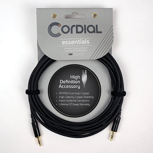 Cordial - Essentials Series 10-Foot Balanced 1/8 inch (Mini Plug) Cable - Black
