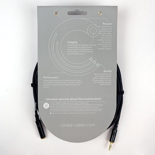 Cordial Essentials Series 10-Foot Stereo Headphone/Line Extender Cable - Black WORLDWIDE DELIVERY