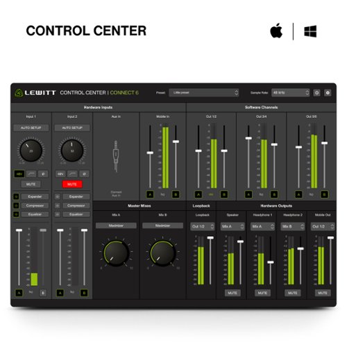 Lewitt Audio CONNECT 6 USB-C Audio Interface - Black SHOP ONLINE