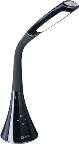 OttLite - Swerve LED Desk Lamp with USB Charging - Black