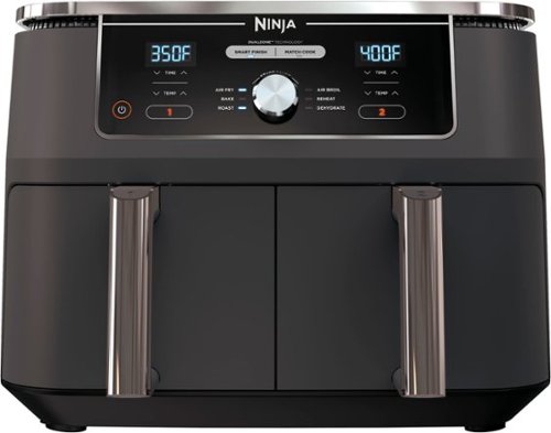 Ninja - Foodi 6-in-1 10-qt. XL 2-Basket Air Fryer with DualZone Technology - Grey