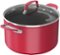 Ninja - NeverStick Vivid 8-Quart Stock Pot with Glass Lid - Crimson Red-Angle_Standard
