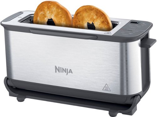 Ninja - Foodi 2-Slice Toaster Oven with Flip Functionality - Stainless Steel