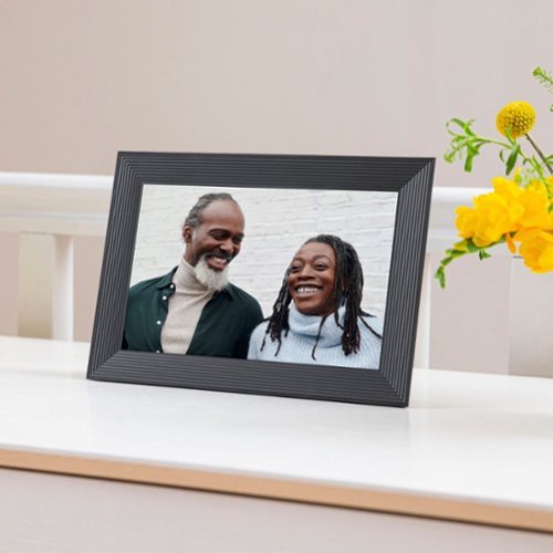 Aura Carver Luxe 10.1'' LCD Wi-Fi Digital Photo Frame - Gravel SHOP ONLINE