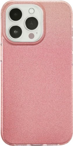 Insignia™ - Hard Shell Case for iPhone 13 Pro - Gradient Rose Gold Glitter