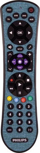 Philips - 4-Device Universal Remote, Soft Touch - Teal