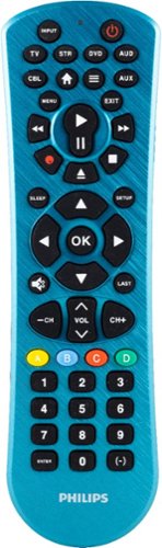 Philips - 6-Device Universal Remote - Brushed Electric Blue