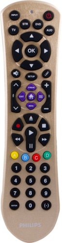 Philips - 4-Device Universal Remote - Brushed Gold