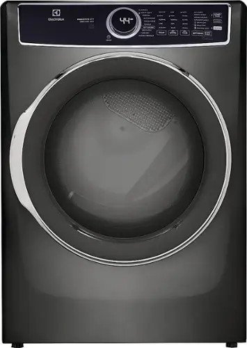 Front. Electrolux - 8.0 Cu. Ft. Stackable Electric Dryer with Steam and LuxCare Dry System - Titanium.