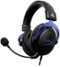 HyperX - Cloud Wired Gaming Headset for PS5 and PS4 - Black/Blue-Front_Standard