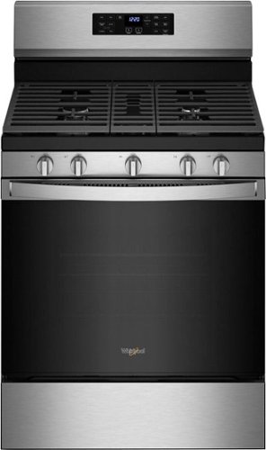 

Whirlpool - 5.0 Cu. Ft. Gas Burner Range with Air Fry for Frozen Foods - Stainless Steel