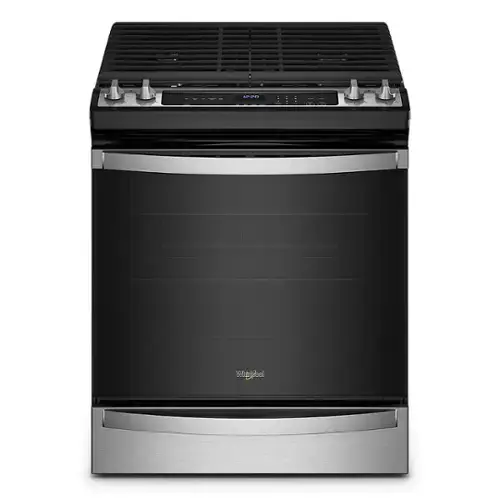 Front. Whirlpool - 5.8 Cu. Ft. Freestanding Gas True Convection Range with Air Fry for Frozen Foods - Fingerprint Resistant Stainless Steel.