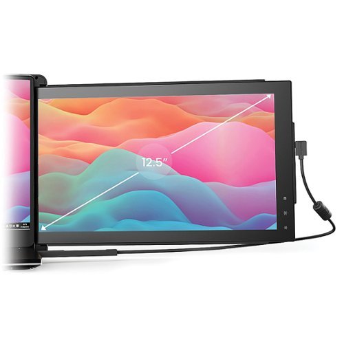 Mobile Pixels - Trio Portable LCD Monitor for Laptops, 12.5'' Full HD IPS (Single Pack Monitor) - Black