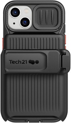 Tech21 - EvoMax with Holster Hard Shell Case for Apple iPhone 13 - Black-Alt_View_Standard_18 