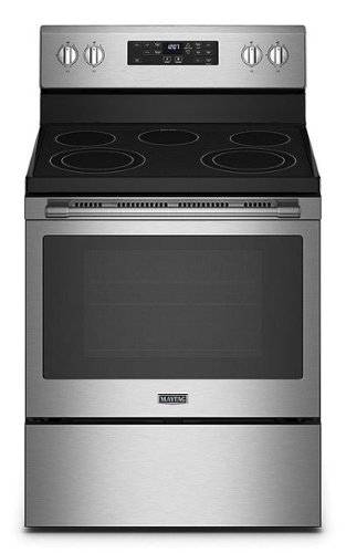 Maytag - 5.3 Cu. Ft. Electric Range with Ary Fry - Stainless steel