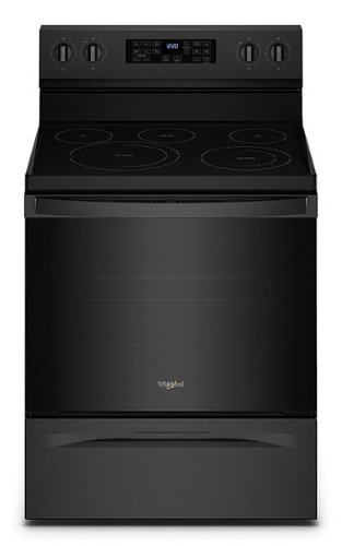 Whirlpool - 5.3 Cu. Ft. Freestanding Electric Convection Range with Air Fry - Black