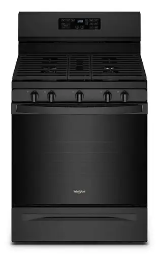 Front. Whirlpool - 5.0 Cu. Ft. Gas Range with Air Fry for Frozen Foods - Black.