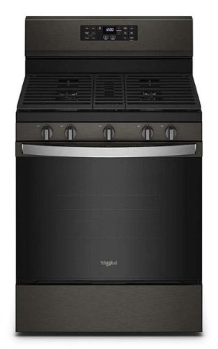 

Whirlpool - 5.0 Cu. Ft. Gas Burner Range with Air Fry for Frozen Foods - Black
