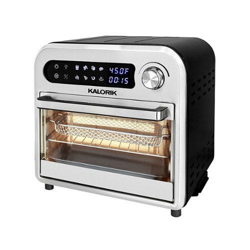 Kalorik - 12.6 Quart Digital Air Fryer Oven - Black/Stainless Steel