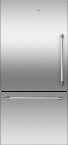 Fisher & Paykel - 17.1 cu ft Freestanding Refrigerator Bottom-Freezer, Ice - Silver