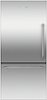 Fisher & Paykel - 17.1 cu ft Freestanding Refrigerator Bottom-Freezer, Ice - Silver-Front_Standard