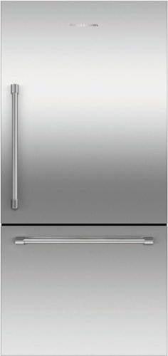Fisher & Paykel - 17.1 cu ft Freestanding Refrigerator Bottom-Freezer, Ice - Silver