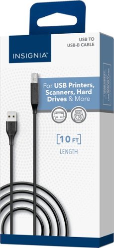 Insignia™ 10' USB to USB-B Printer Cable - Black GLOBAL SHIPPING