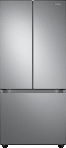 Samsung - 22 cu. ft. Smart 3-Door French Door Refrigerator - Stainless steel