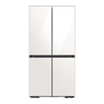 Samsung - Bespoke 29 cu. ft. 4-Door Flex French Door Refrigerator with WiFi and Customizable Panel Colors - White - Front_Standard