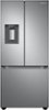 Samsung - 22 cu. ft. 3-Door French Door Smart Refrigerator with External Water Dispenser - Stainless Steel-Front_Standard 