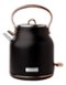 Haden - Heritage 1.7 Liter Electric Kettle Stainless Steel with Auto Shut -Off - Black/Copper-Angle_Standard