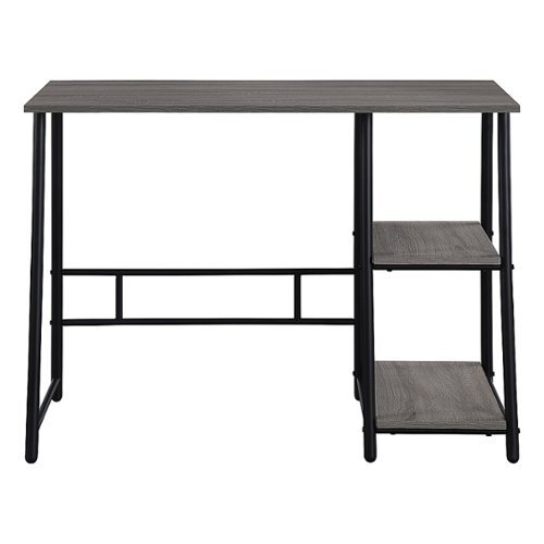 OSP Home Furnishings - Frame Works 40” Desk with Two Storage Shelves in Truffle Finish