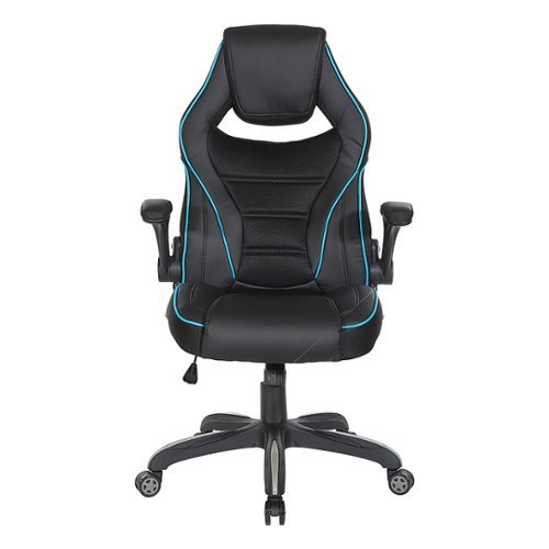 OSP Home Furnishings - Xeno Gaming Chair in Faux Leather - Blue