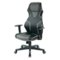 OSP Home Furnishings - Rogue Gaming Chair in Black Faux Leather with Trim and Accents with Controllable RGB LED Light Piping - Black / Grey-Front_Standard
